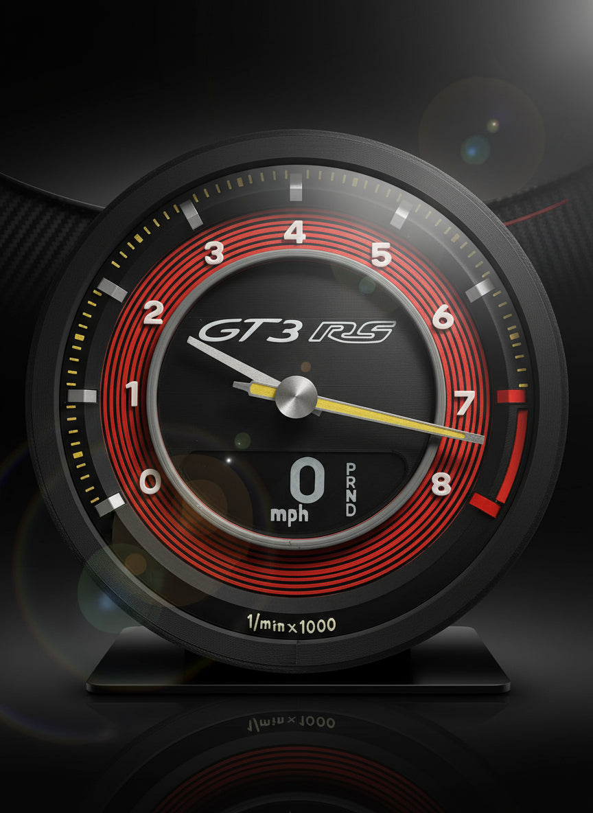 Porsche GT3RS 992 Wall CLock DIGITAL FILE STL 3MF