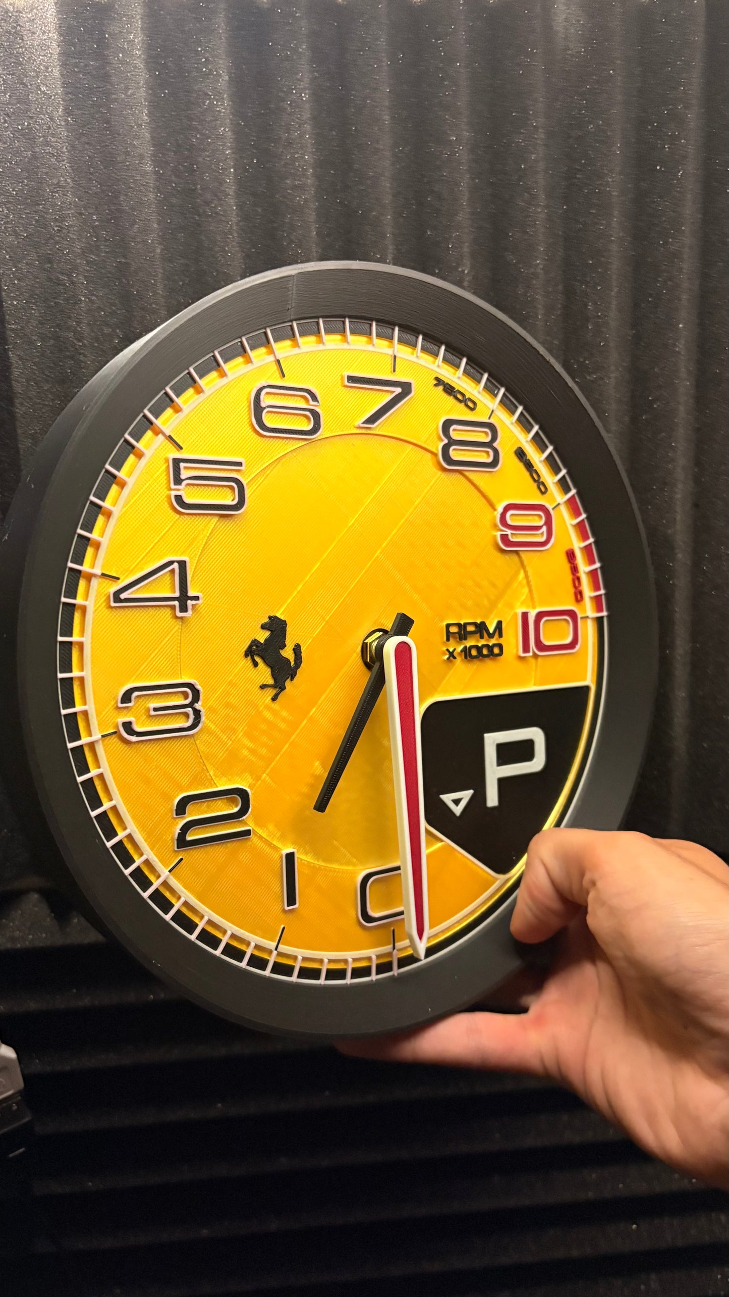 NEW FERRARI DIGITAL TACH WALL CLOCK STL TO 3DPRINT
