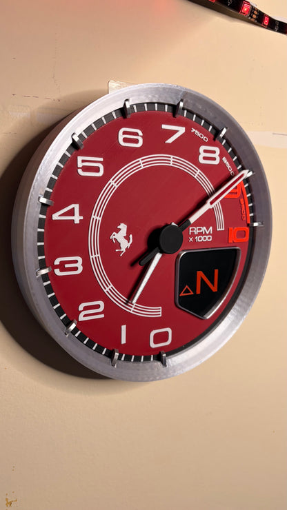 FERRARI 458 Pista Tachometer inspired Wall Clock