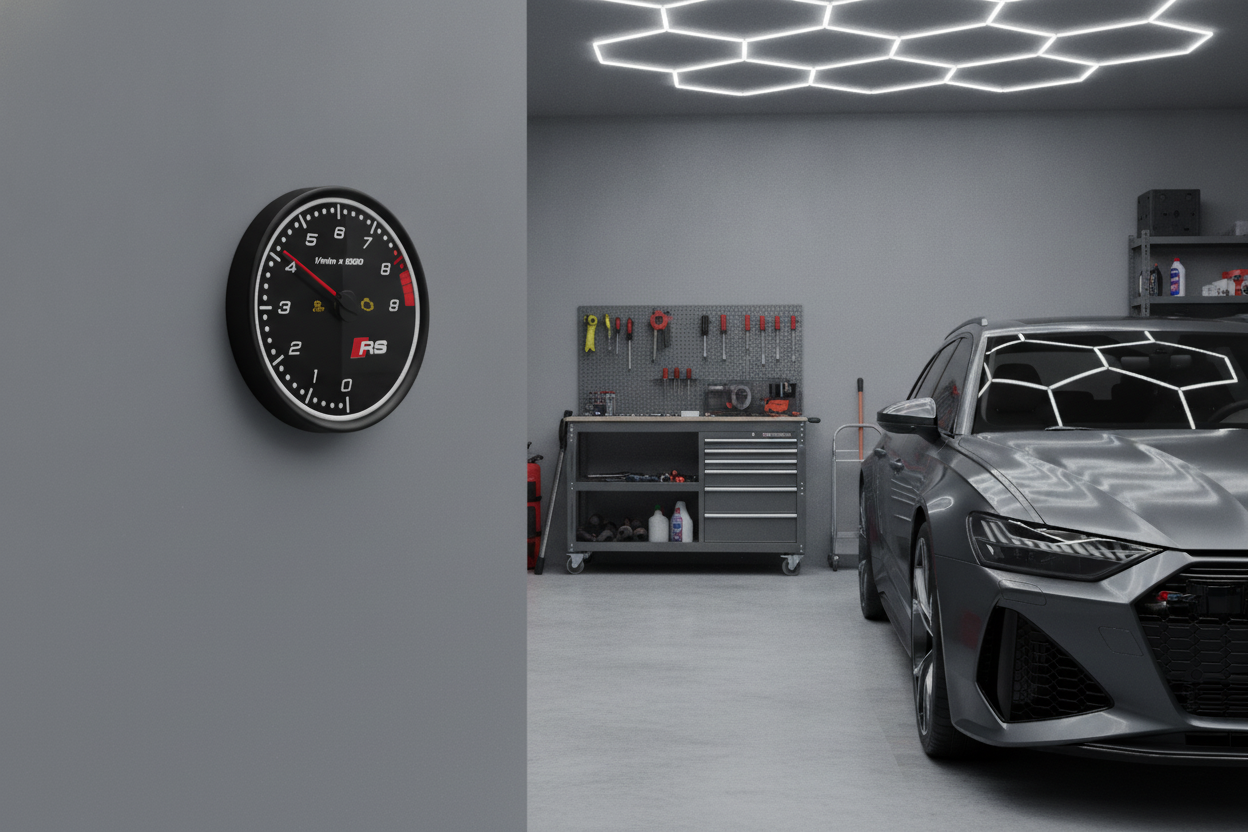 AUDI RS WALL CLOCK STL 3MF DIGITAL FILE FOR 3D PRINT
