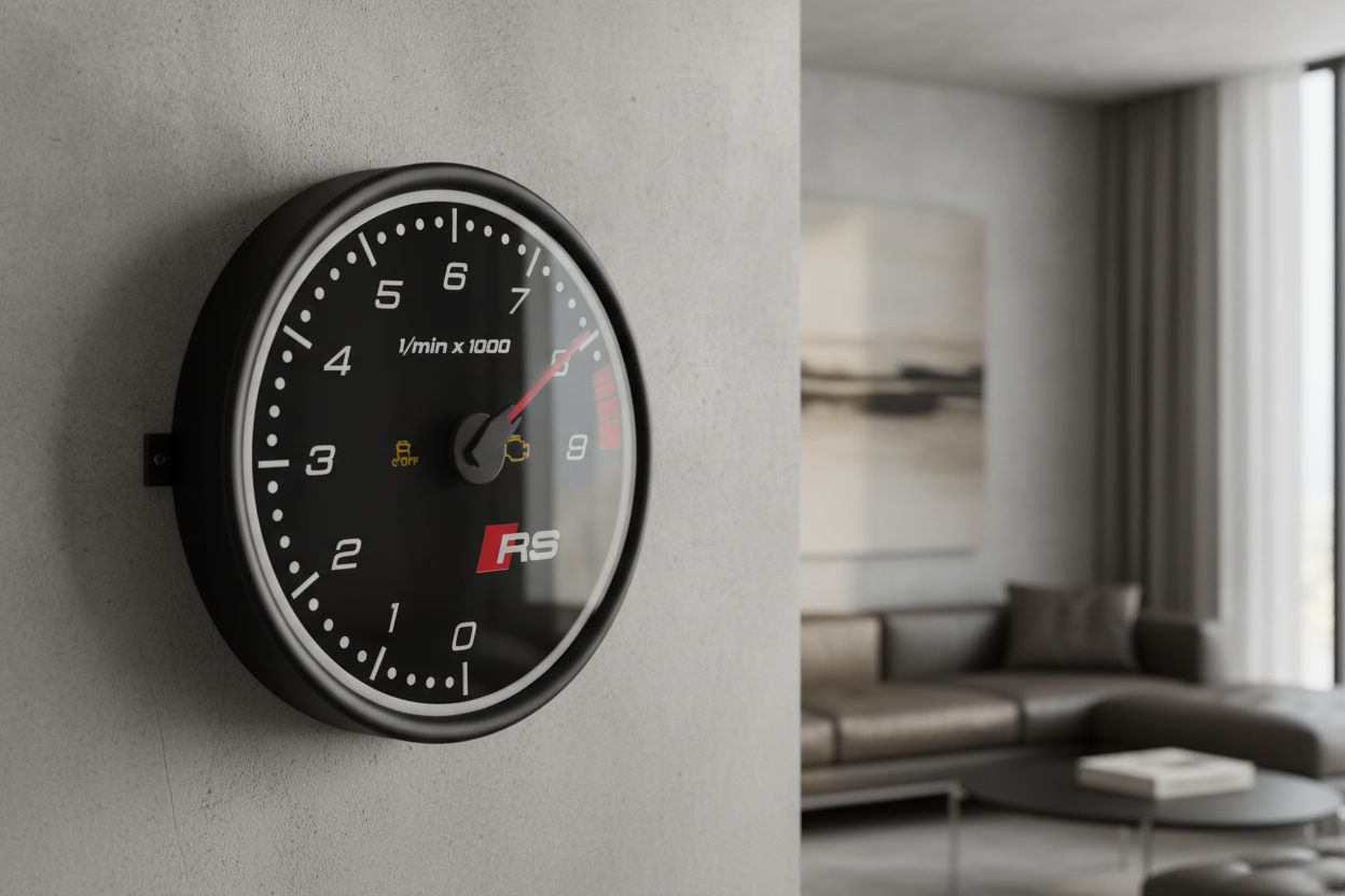 AUDI RS WALL CLOCK STL 3MF DIGITAL FILE FOR 3D PRINT