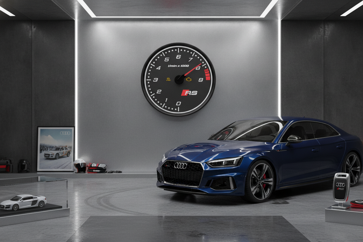 AUDI RS WALL CLOCK STL 3MF DIGITAL FILE FOR 3D PRINT
