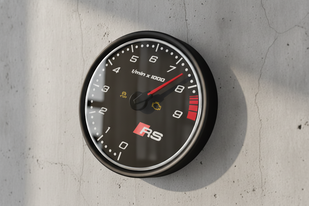 AUDI RS WALL CLOCK STL 3MF DIGITAL FILE FOR 3D PRINT
