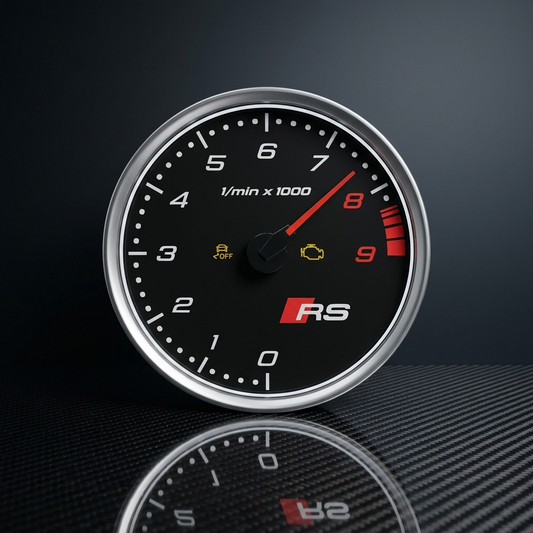 AUDI RS Wanduhr im Tacho-Design