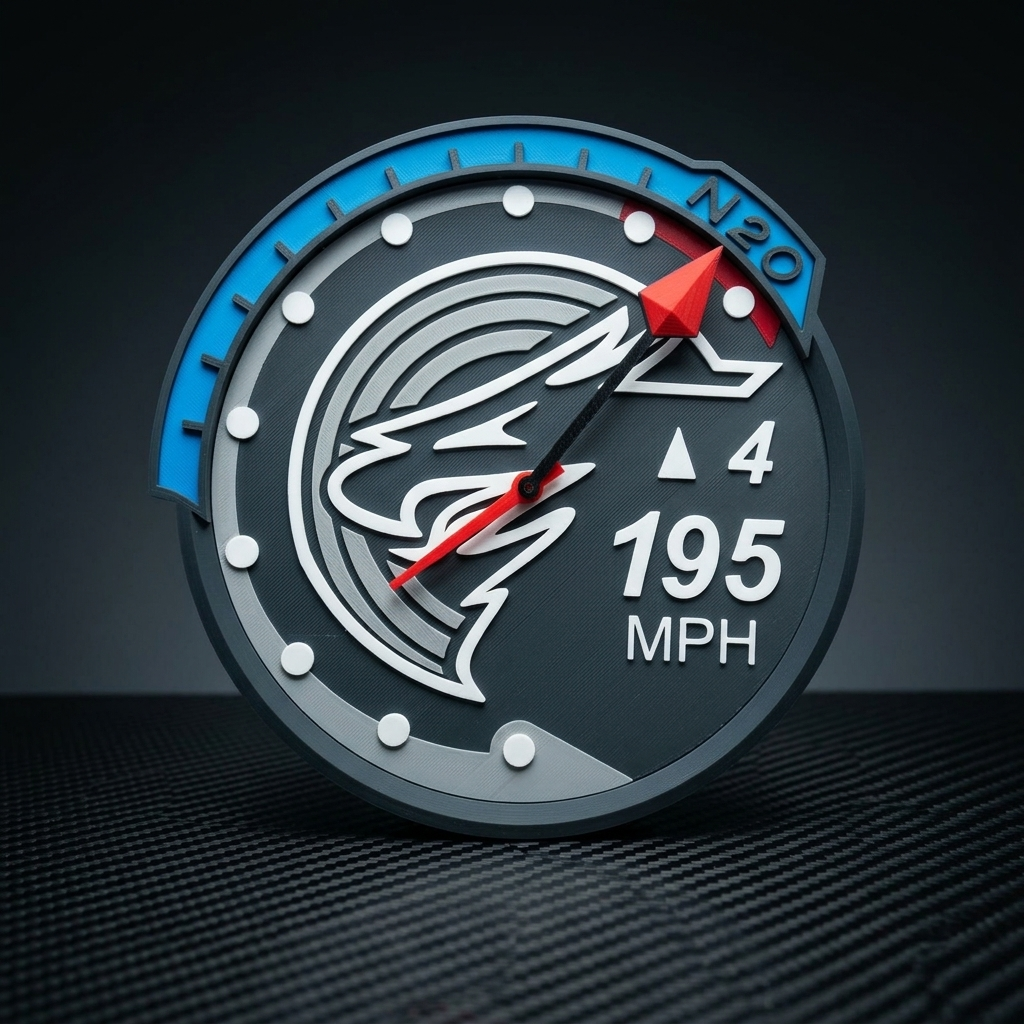 Wanduhr im Stil von Need For Speed U2