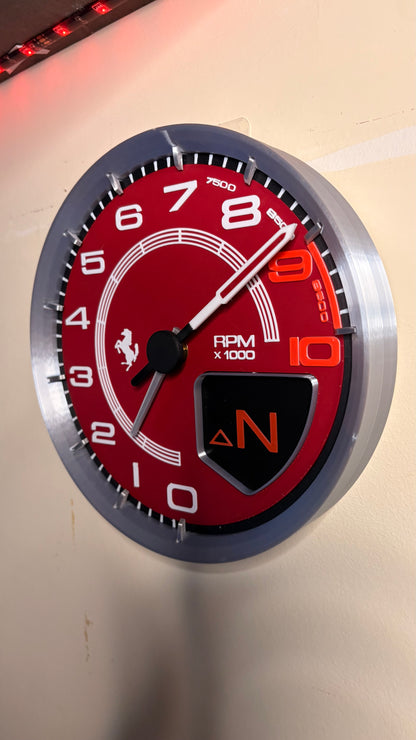 FERRARI 458 Pista Tachometer inspired Wall Clock