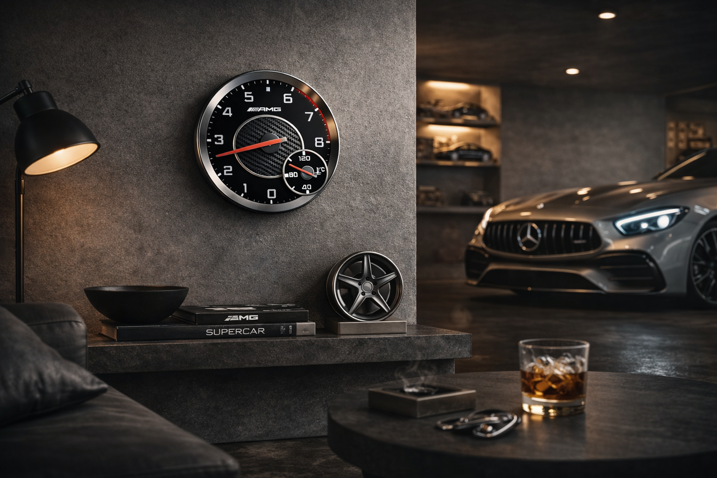 Mercedes AMG Tachometer Wall Clock