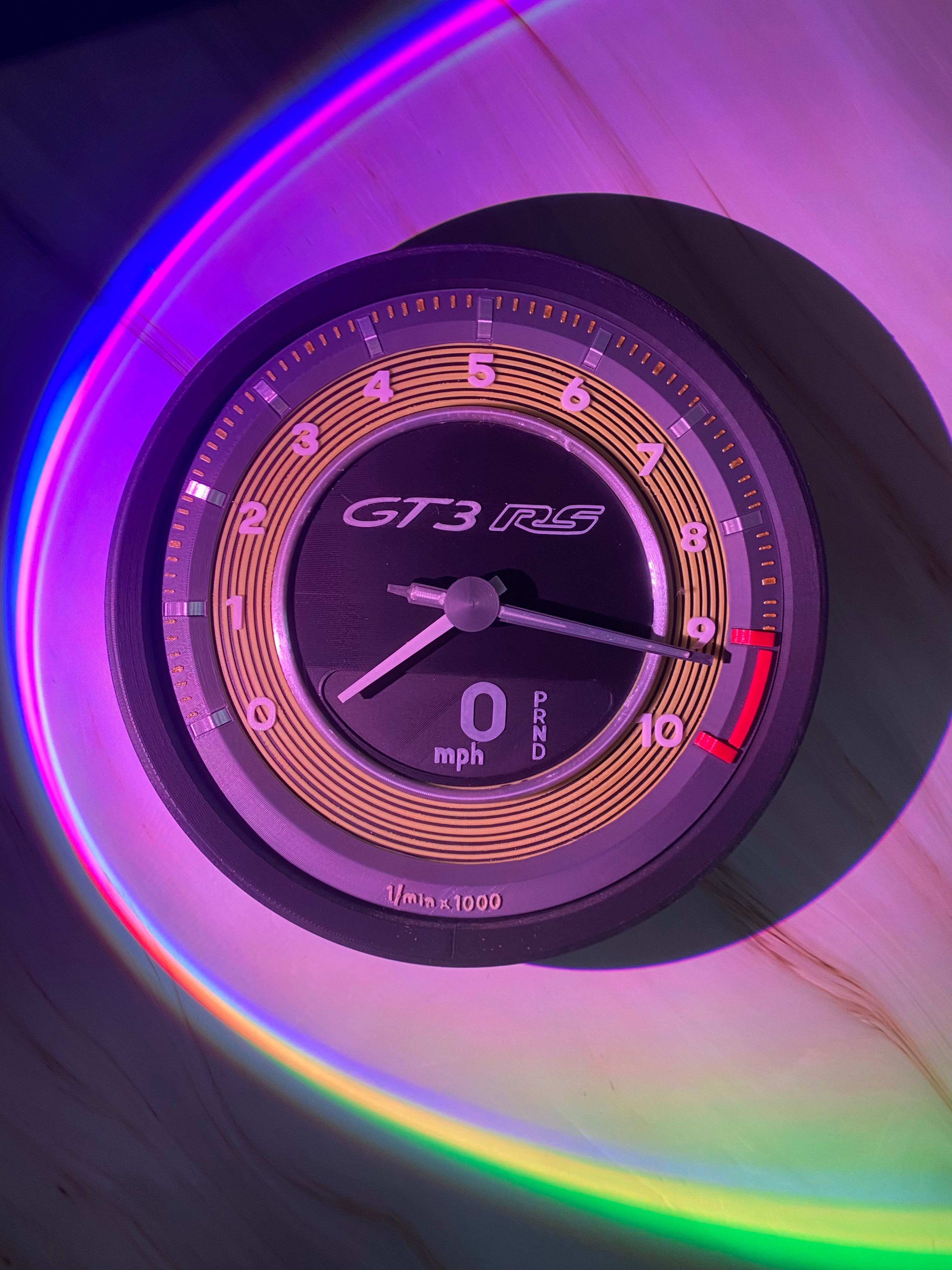 Orologio PORSCHE GT3RS 992 da PARETE