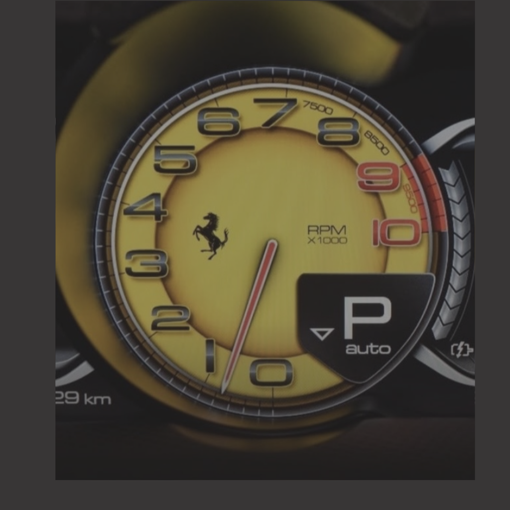 NEW FERRARI DIGITAL TACH WALL CLOCK STL TO 3DPRINT