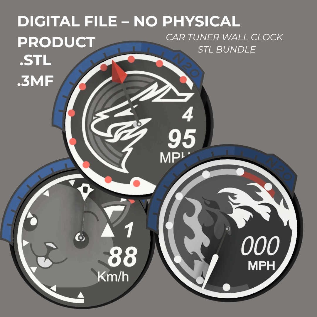 Need For Speed Underground 2 Tachometer Clock – STL Files (4 Designs Bundle)