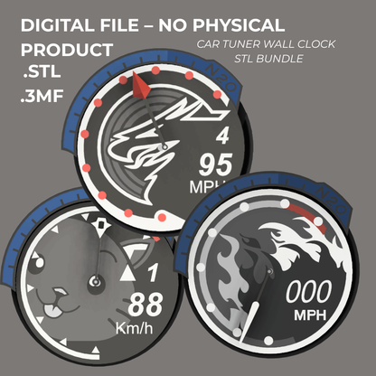 Need For Speed Underground 2 Tachometer Clock – STL Files (4 Designs Bundle)