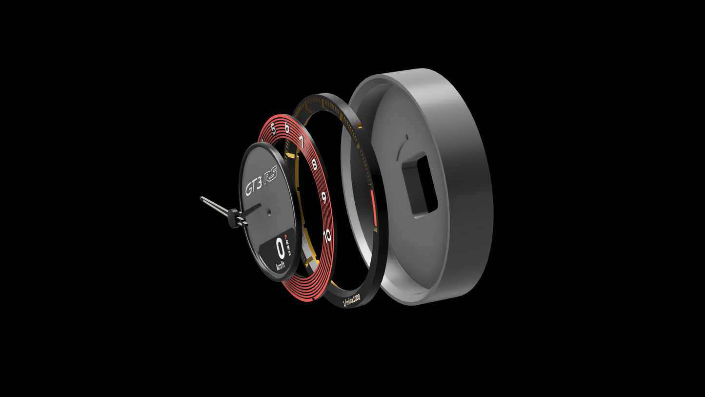 Porsche GT3RS 992 Wall CLock DIGITAL FILE STL 3MF