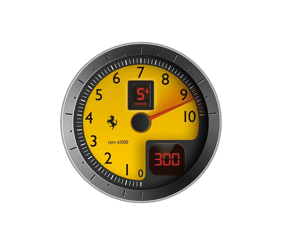FERRARI F430 Scuderia STL FILE Tachometer Wall Clock