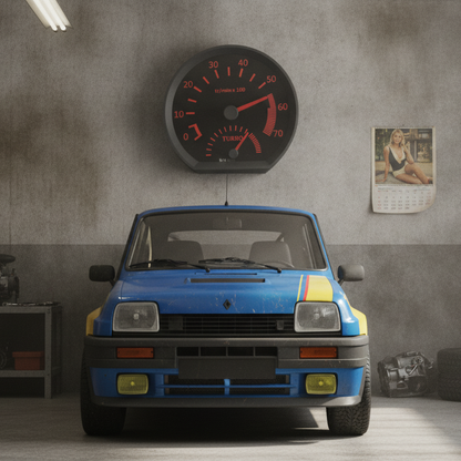RENAULT R5 TURBO WALL CLOCK STL 3MF DIGITAL FILE FOR 3D PRINT