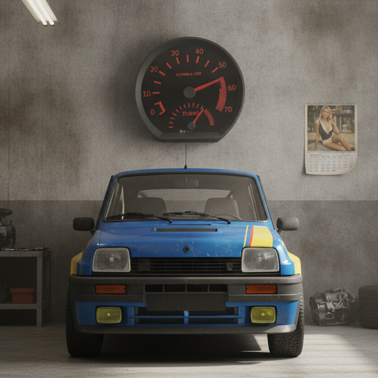 RENAULT R5 TURBO WALL CLOCK STL 3MF DIGITAL FILE FOR 3D PRINT