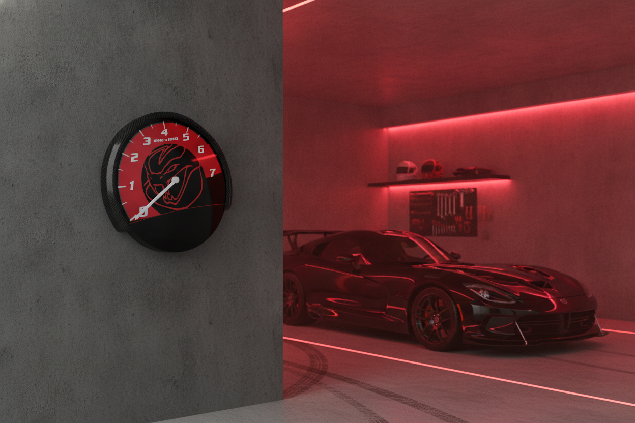 DODGE VIPER WALL CLOCK STL 3MF DIGITAL FILE FOR 3D PRINT