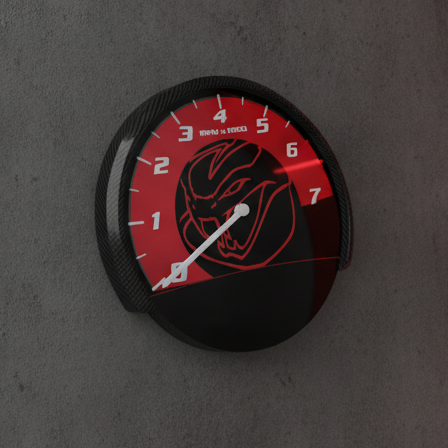 DODGE VIPER WALL CLOCK STL 3MF DIGITAL FILE FOR 3D PRINT