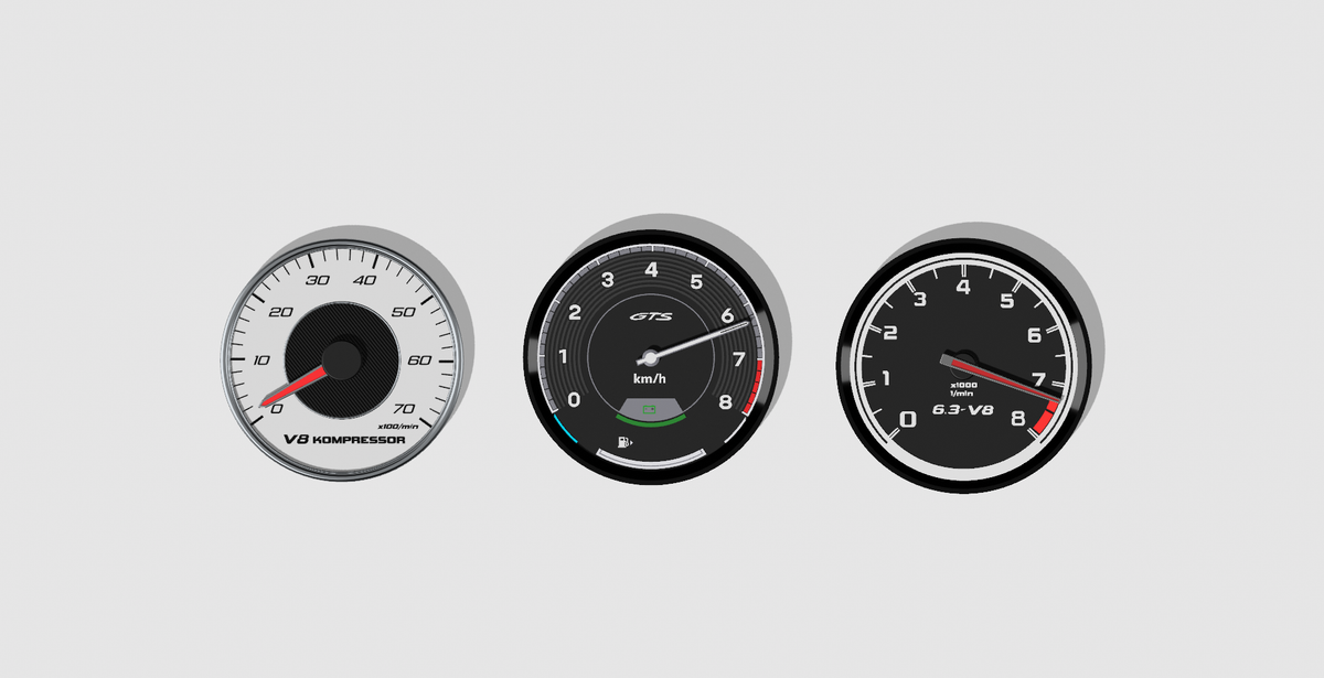 AMG & Porsche GTS Tachometer Wall Clock Bundle – 3D Printing Files STL & 3MF
