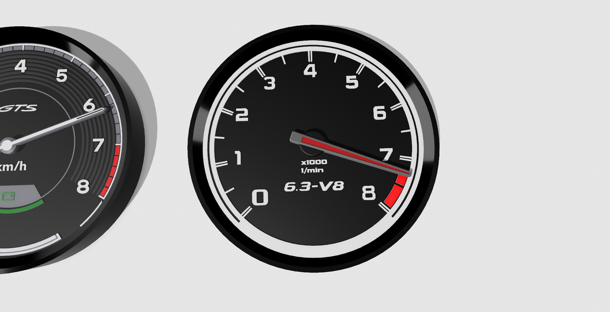AMG & Porsche GTS Tachometer Wall Clock Bundle – 3D Printing Files STL & 3MF