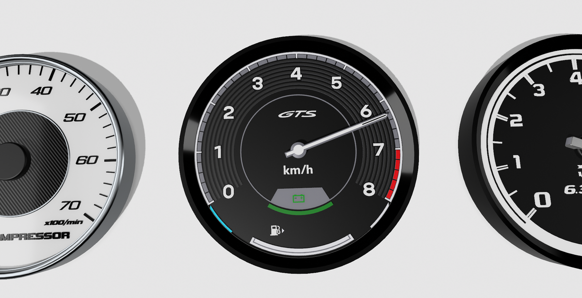 AMG & Porsche GTS Tachometer Wall Clock Bundle – 3D Printing Files STL & 3MF
