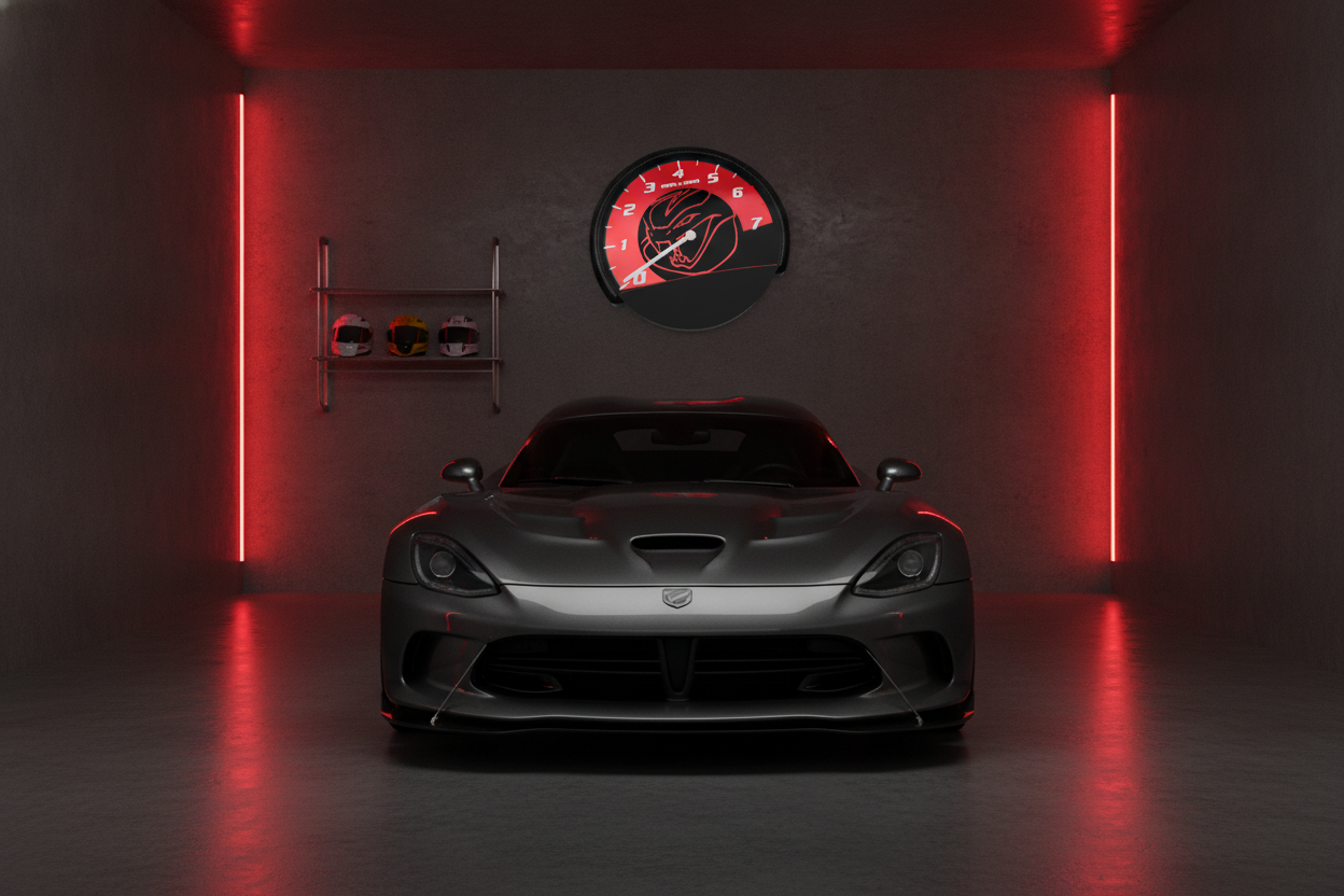 DODGE VIPER WALL CLOCK STL 3MF DIGITAL FILE FOR 3D PRINT